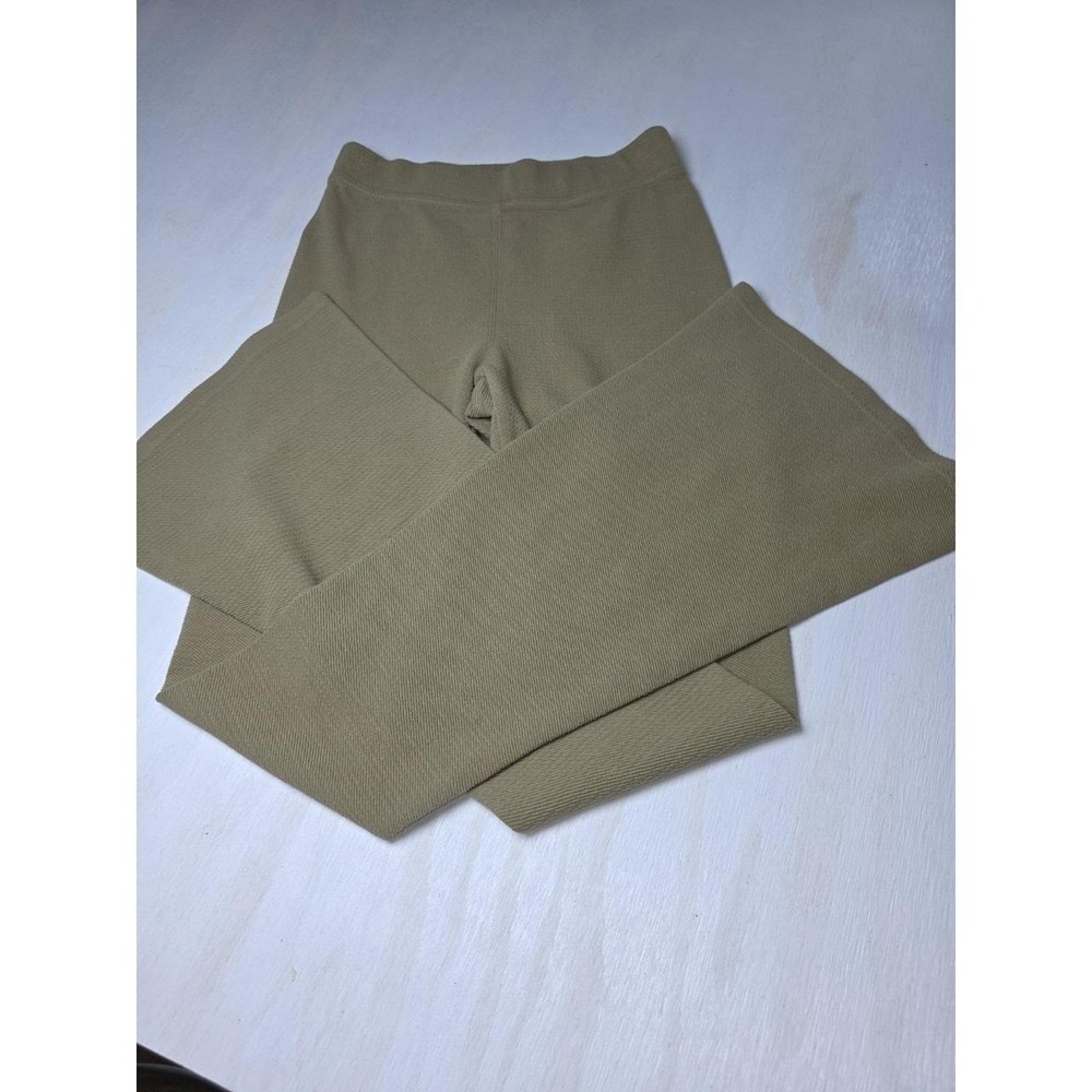 OFFLINE by Aerie Flare Hi-Rise Medium Pants Tan Beige Knit Lounge Casual Comfy